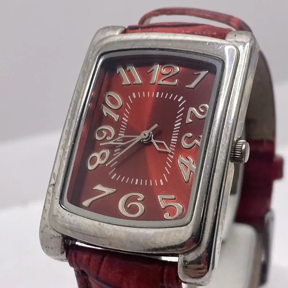 Womens Vintage Leather Quartz Fashion Watch New Battery